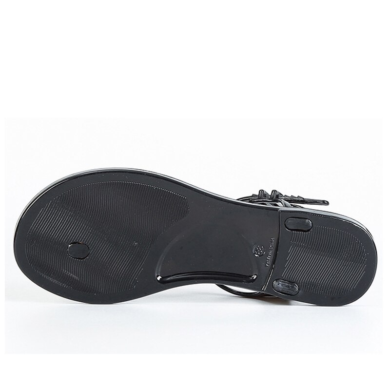 Vrouwen Sandalen Zomer Vrouwelijke Platte Clip Teen Sandalen Bloem Decor Jelly Schoenen Antislip Slides Flip Flops Strand schoenen