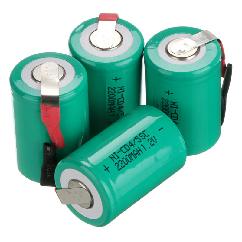 GTF 4 STUKS 2200 mAh 4/5 SC Ni-CD Batterij 1.2 V Sub C batterijen met tab voor Power gereedschap