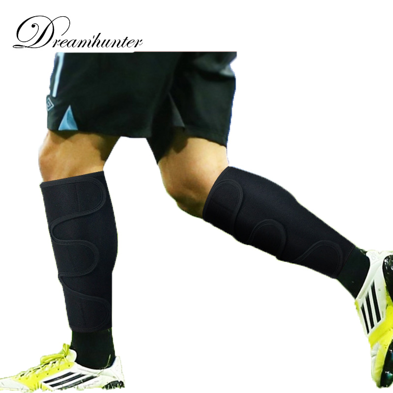 Verstelbare Bandage Voetbal Shin Guard Protectors Compressie Voetbal Basketbal Fietsen Been Mouwen Kalf Beschermer