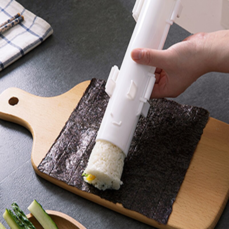 Máquina para hacer Sushi, molde de arroz, Sushi Bazooka, herramienta de rodamiento de carne de verduras, cocina, Sushi, Onigiri