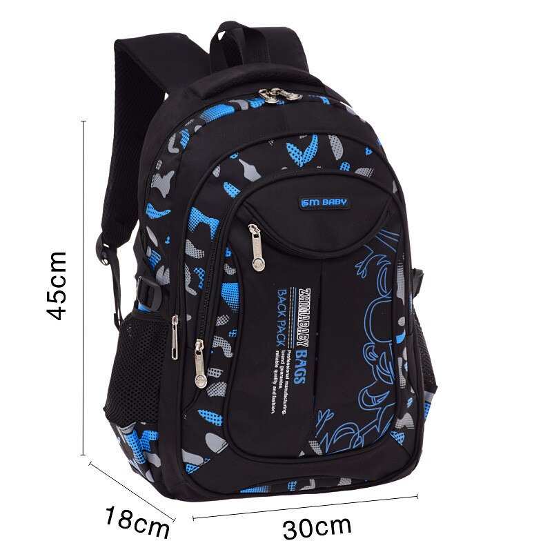 Kinderen Schooltassen Voor Meisjes Jongens Kinderen Rugzak In Basisschool Rugzakken Mochila Infantil Zip 2 Maten: blue large