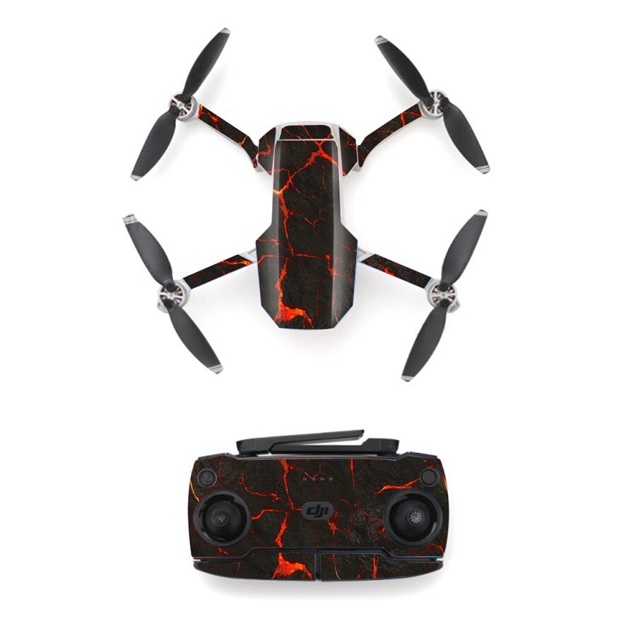 Pegatina de piel de estilo de línea colorida para Mini Dron DJI Mavic y control remoto, calcomanía de vinilo, cubierta de pieles: Style 12