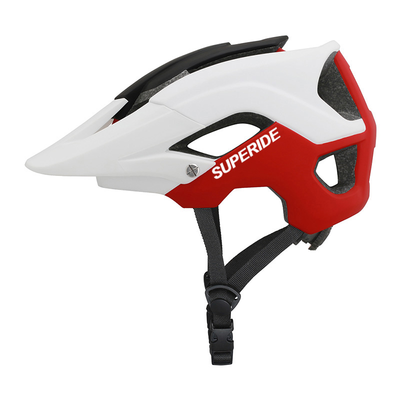 Superide em-molde dh mtb capacete de bicicleta esportes anti-impacto estrada mountain bike capacete das mulheres dos homens equitação ciclismo capacete: M / Preto