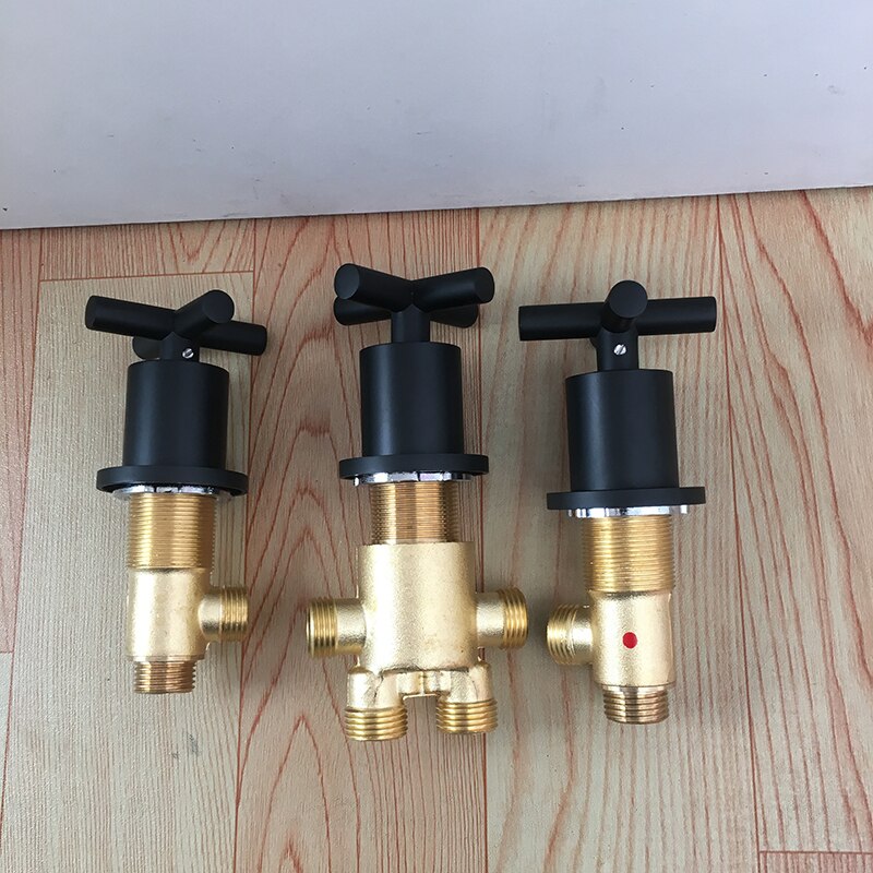 MTTUZK Solid Brass Mixing Valve Tap For Bathtub Faucet and Cold Mixer Matte Black Bathroom Faucet Accessories