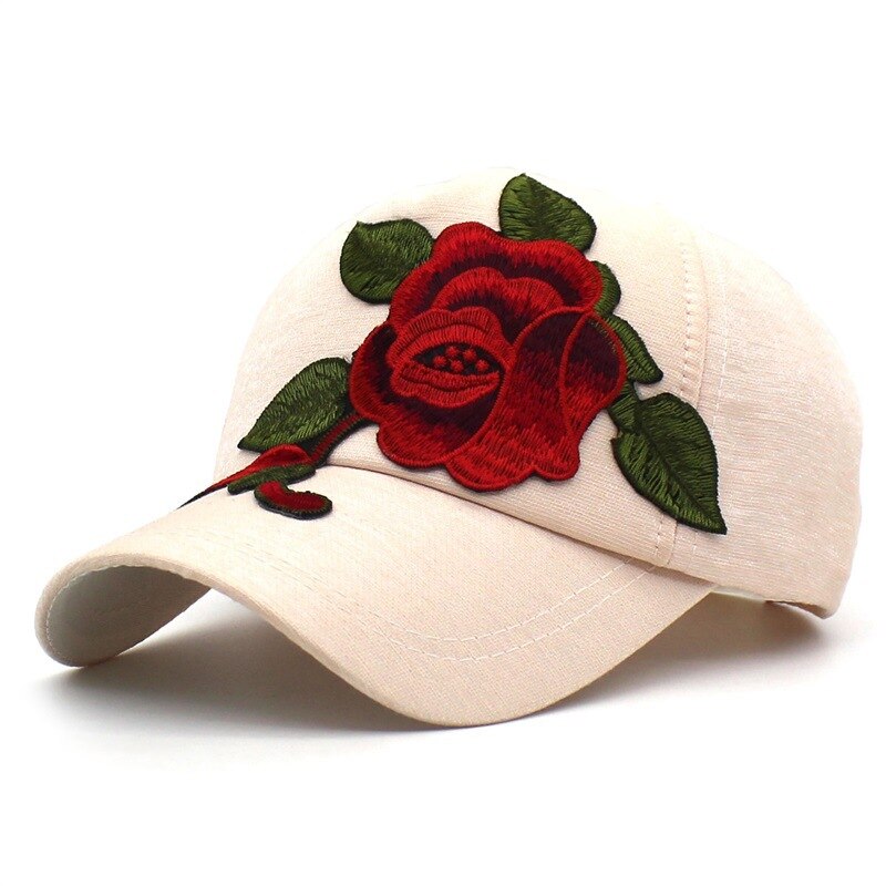 Gorra de béisbol con bordado de diamantes para mujer, sombrero de béisbol con bordado de flores, Snapback vaquero, gorro femenino, sombrero de verano