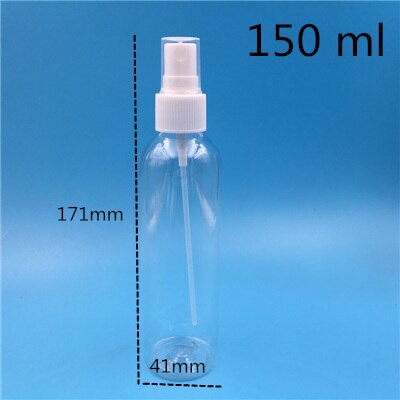 50 stuks 10 60 100 120 150 ml doorzichtige hervulbare plastic spray parfumflesjes lege cosmetische container: 150 ml 5.2 oz 50 stuks