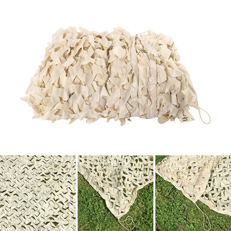 2*6 Meter Zonnebrandcrème En Zonnescherm Net Buiten Camping Tent Accessoires Jungle Beige Samouflage Net: Default Title