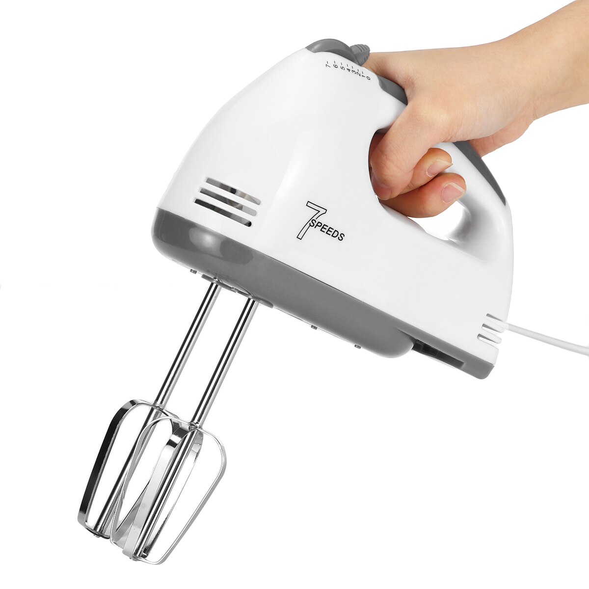 220V Electric Mixer Blender Automatic Food Mixer 7 Speed With 2Egg Beaters 2 Dough Hooks Handheld Mixer Dough Mixer Egg Beater
