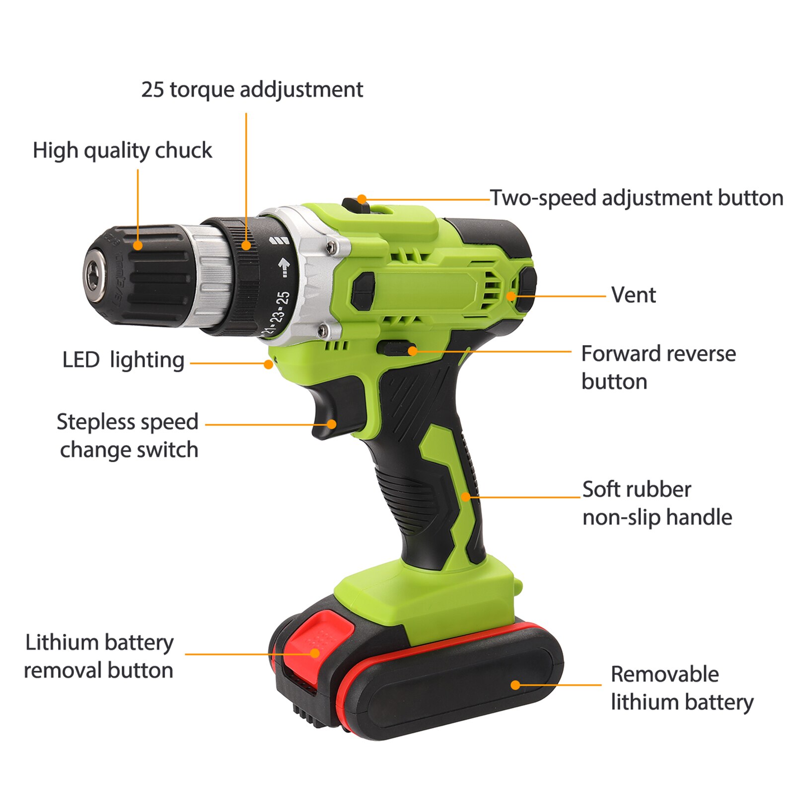 21V Cordless Screwdriver Mini Rotary tool Electric Cordless Drill High-power Lithium Battery Wireless Rechargeable Hand Drills