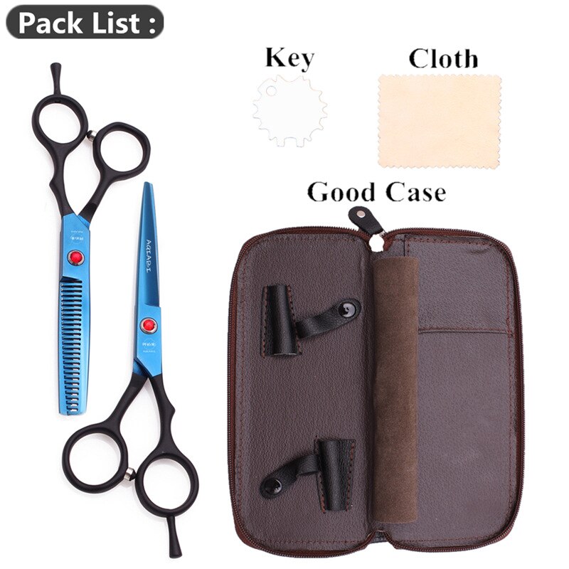 AQIABI JP-ciseaux en acier pour coiffeur, ciseaux de coupe de cheveux professionnels, 5.5 pouces, AQIABI JP, A1029: A1029 Lan D 5.5YY