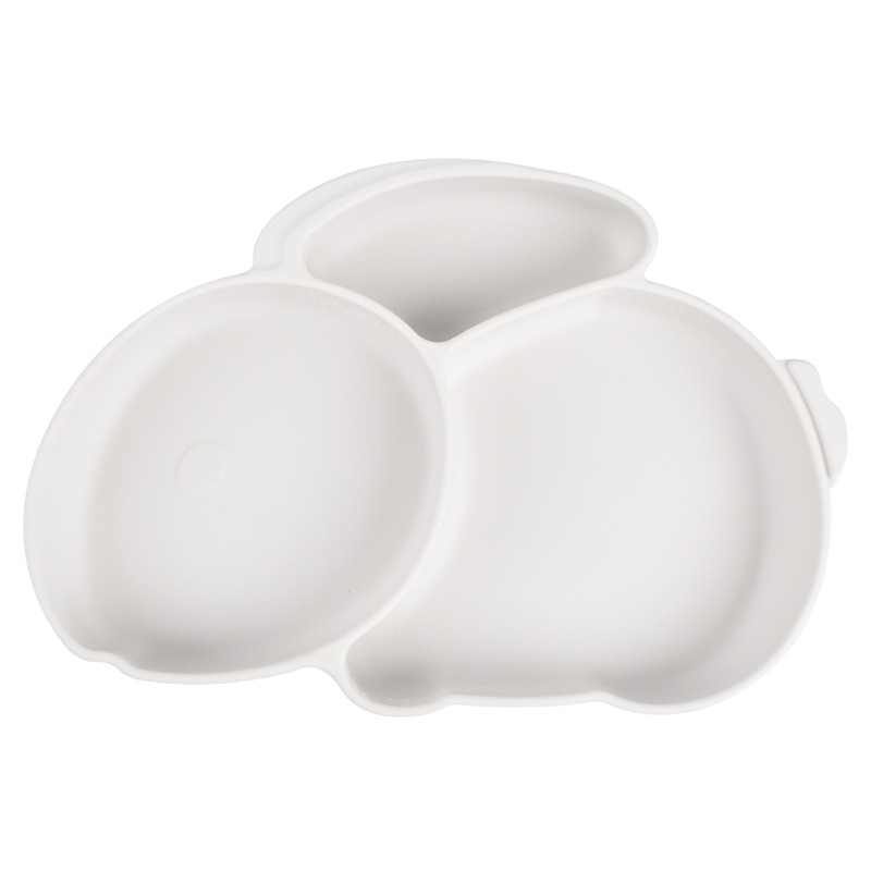 Triplicate Tableware Silicone Dish Service Plate/Tray Suction Baby Dinnerware for Kids Salver Plates Suction Plates for Babies: Y23