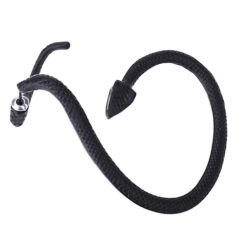 10 stücke Freies Ohrringe Schmuck Ohrringe Neue Punk Schlange Lange Ohr Manschette Ohrring Jacken Für Frauen Und Männer EJ004: Schwarz
