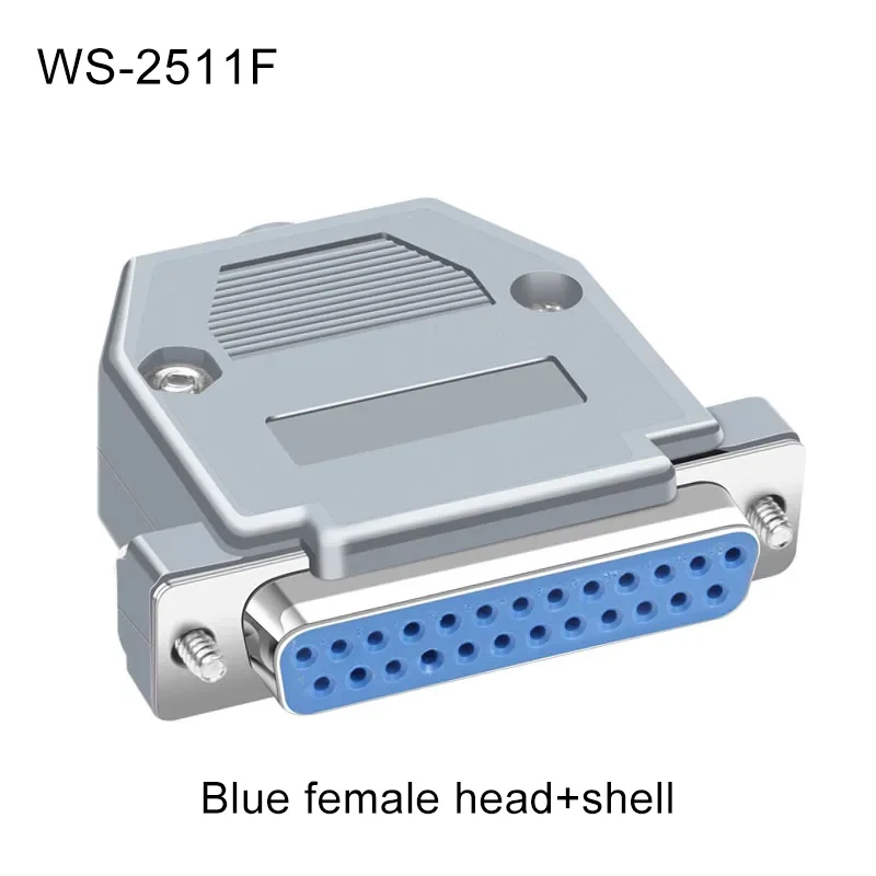 DB25 Złącze lutownicze Wtyczka dwurzędowa DB 25 Pin Pozłacana wtyczka męska żeńska Spawanie klasy przemysłowej Adapter złącza 25-pinowego: Srebrny