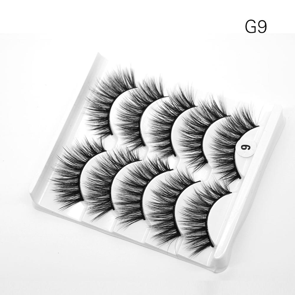 5 Pairs Dramatic Mink Lash Soft Light Weight Long Eyelashes Beauty Makeup Full Strip Lashes Crisscross Volume False Eyelash