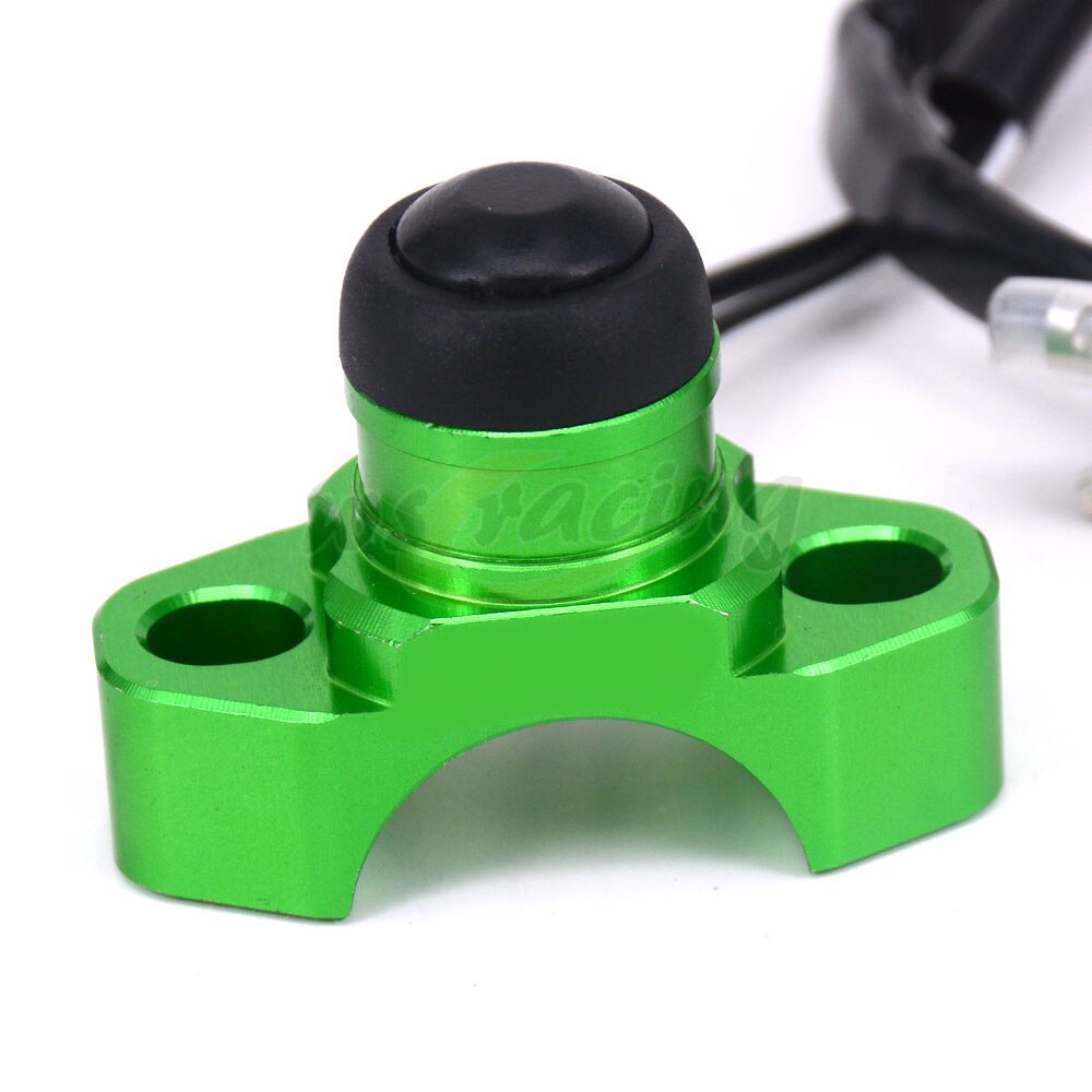 Bouton marche/arrêt universel pour moto SUZUKI, compatible avec les modèles RM85, RM125, RM250, RMZ250, RMZ450, RMX250, DR250, DRZ400 S/SM, DR650: green