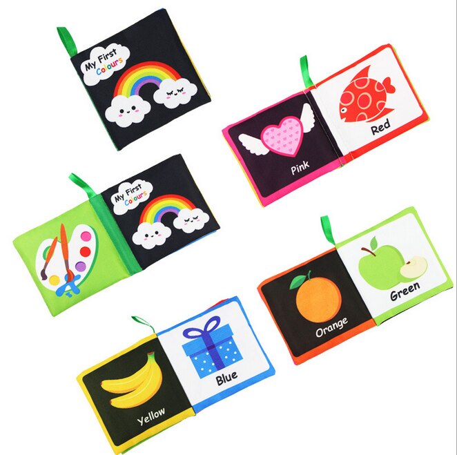 Newborn Soft Cloth Book Education Toys Rustle Baby Learning Cognition Book 0-12 Months Children&#39;s Books Learning Card Letter