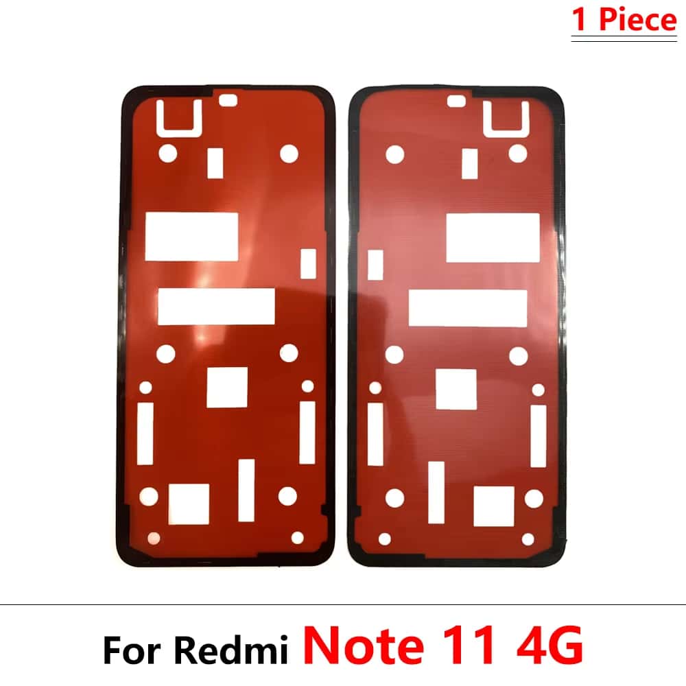 For Xiaomi Redmi Note 10 7 8 9 11 4G 12 Pro Plus 11S 9S Waterproof Adhesive Back Housing Battery Cover Glue Stickers: Orange