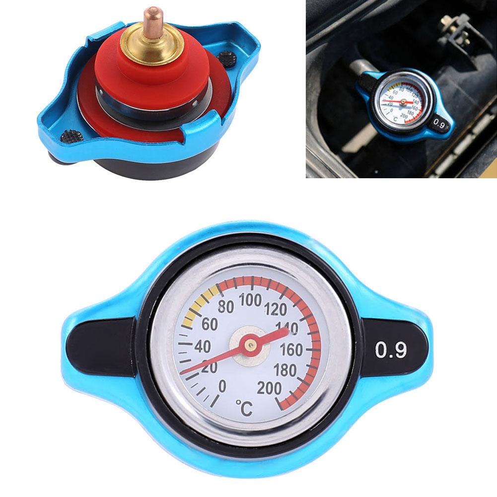Tapa de radiador para coche, medidor de temperatura del agua, medidor termostático, mejora la presión del radiador y el rendimiento de refrigeración, Universal