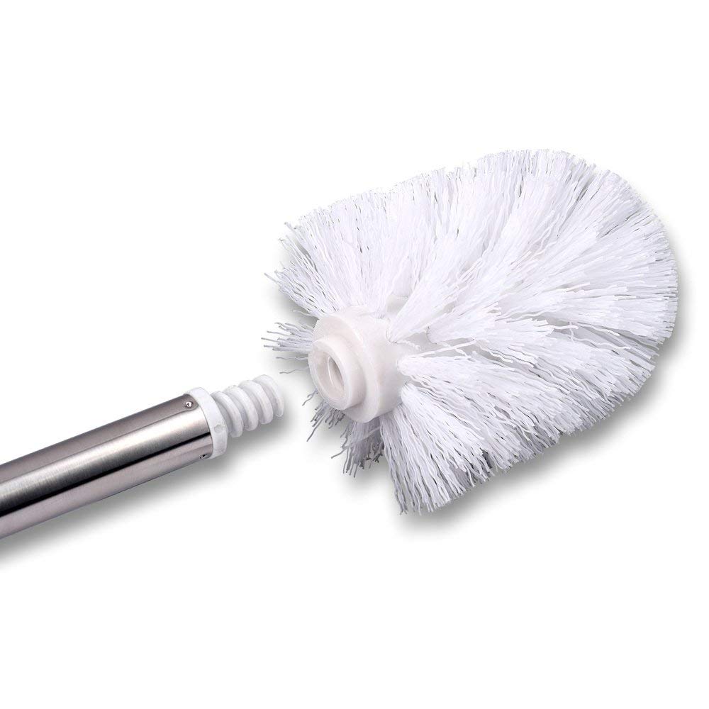 3 Pack Toilet spare brush brush head white stainless steel toilet brush spare toilet brush toilet brushes