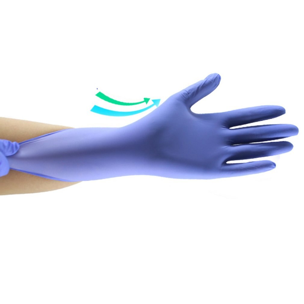 50/100pcs Box Disposable Vinyl Gloves Powder-free Industrial Food Safety White Blue Translucent Pvc Gloves Nitrile Gloves