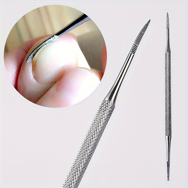 Stainless Steel Nail Lifter and File, Dual-Headed Toenail Cleaner, Pedicure Tools for Toenail Fungus/Dirt Removal