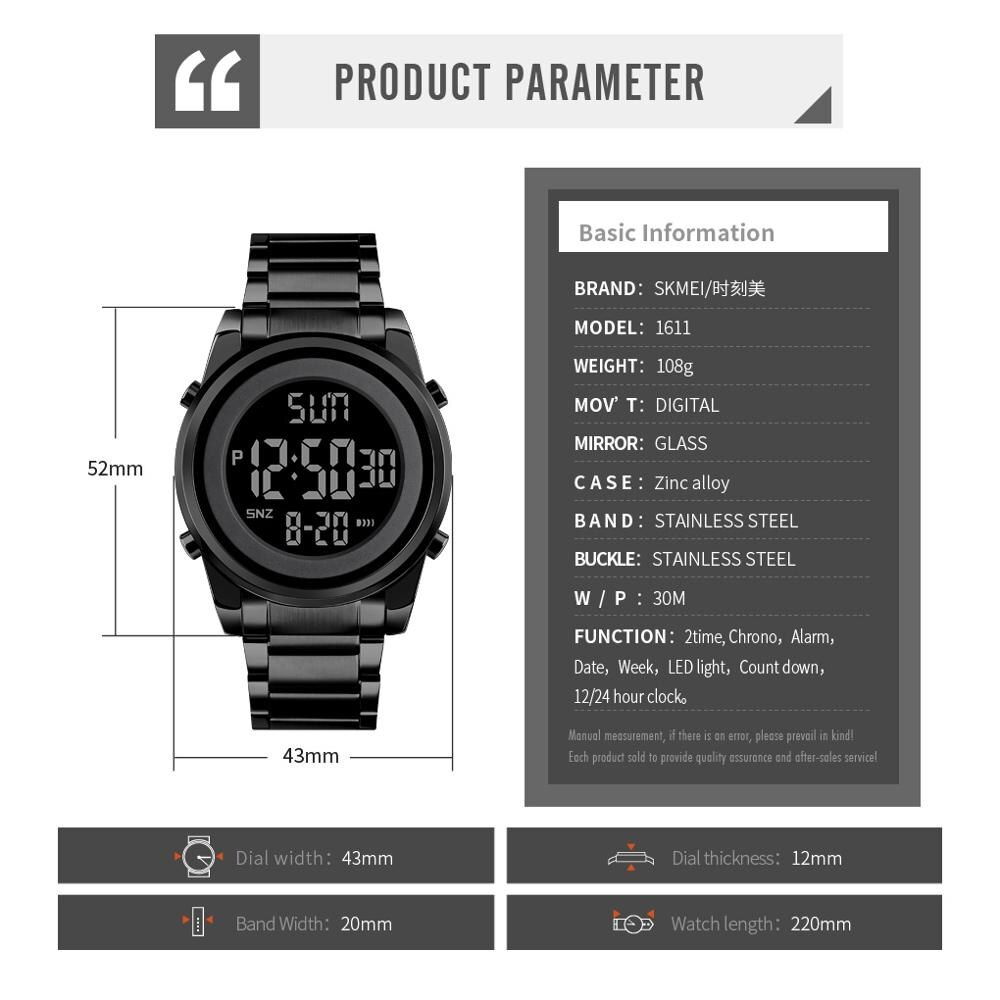 Digitale Heren Horloges Mode Led Mannen Digitale Horloge Mannelijke Klok Uur Voor Mens Reloj Hombre Elektronische Horloge 2 tijd