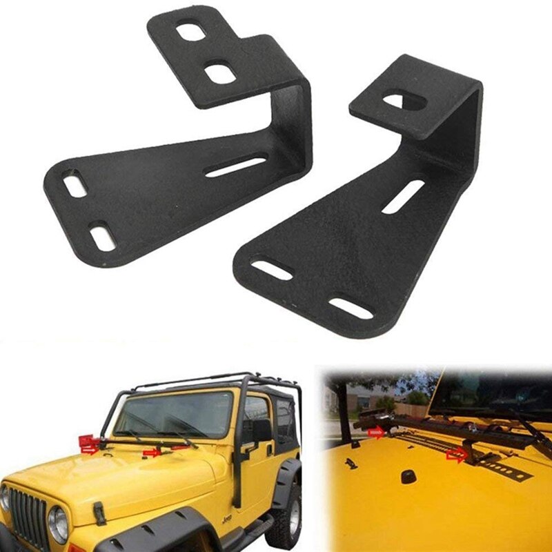 1 paire de supports de capot avec vis de montage accessoires pour Jeep Wrangler CJ 1944-1986/ YJ 1987-1995/TJ 1997-2006