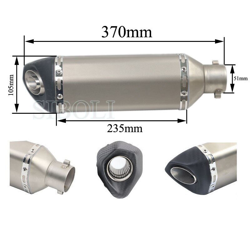 Universal 38-51MM Motorcycle Exhaust Ak Modified Scooter Sand Pit Dirt ATV Modified For Motorbike Exhaust