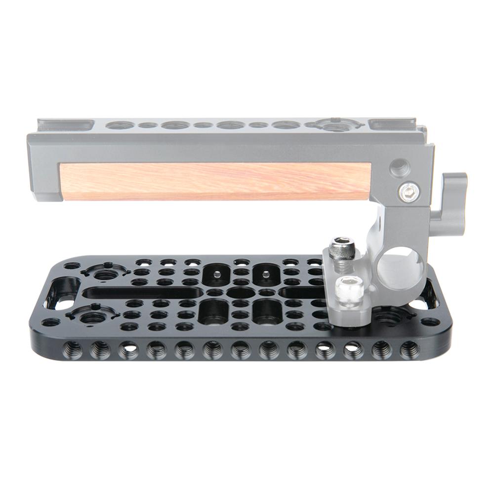 Niceyrig câmera de montagem de queijo, placa de montagem para mini câmera ursa, blocos de trilho, dovetail, gaiolas de encaixe 1/4 &quot;-20 fios 3/8&quot;-16 fios