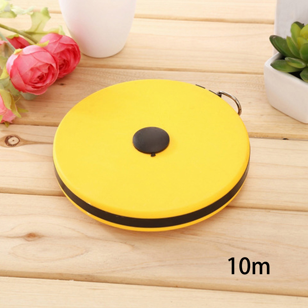 Yellow Hand Disc Measuring Tape 10/20/30 Meter Carpenter Measure Tool Ruler UK~