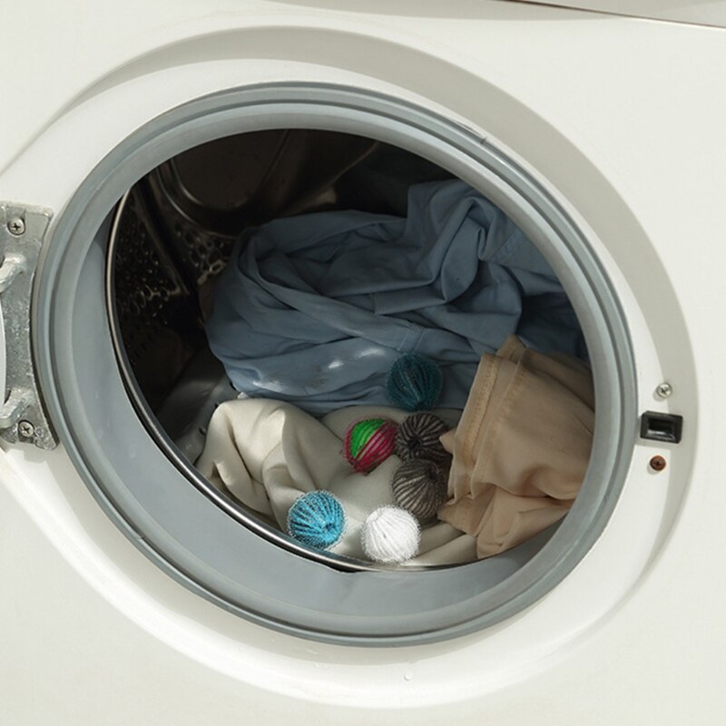 6 Pcs Hair Removal Eco Friendly Laundry Washing Balls Machine Wash Cleaning 35ED