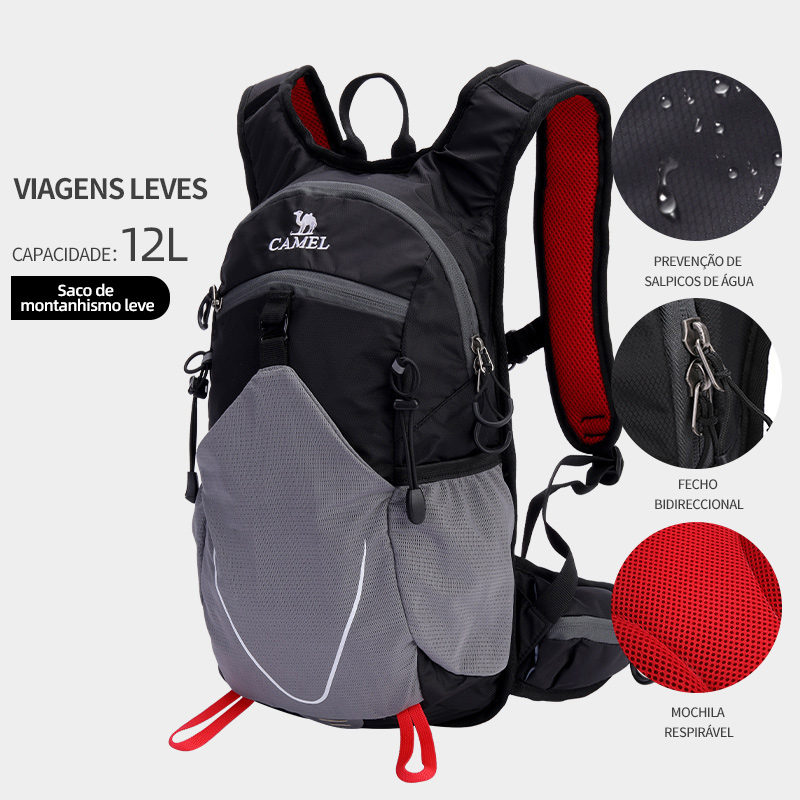 GOLDEN CAMEL Hiking Backpacks Men Women Mountaineering Bags for Men Sport Schoolbag Cross-country Running Cycling Outdoor Travel: black