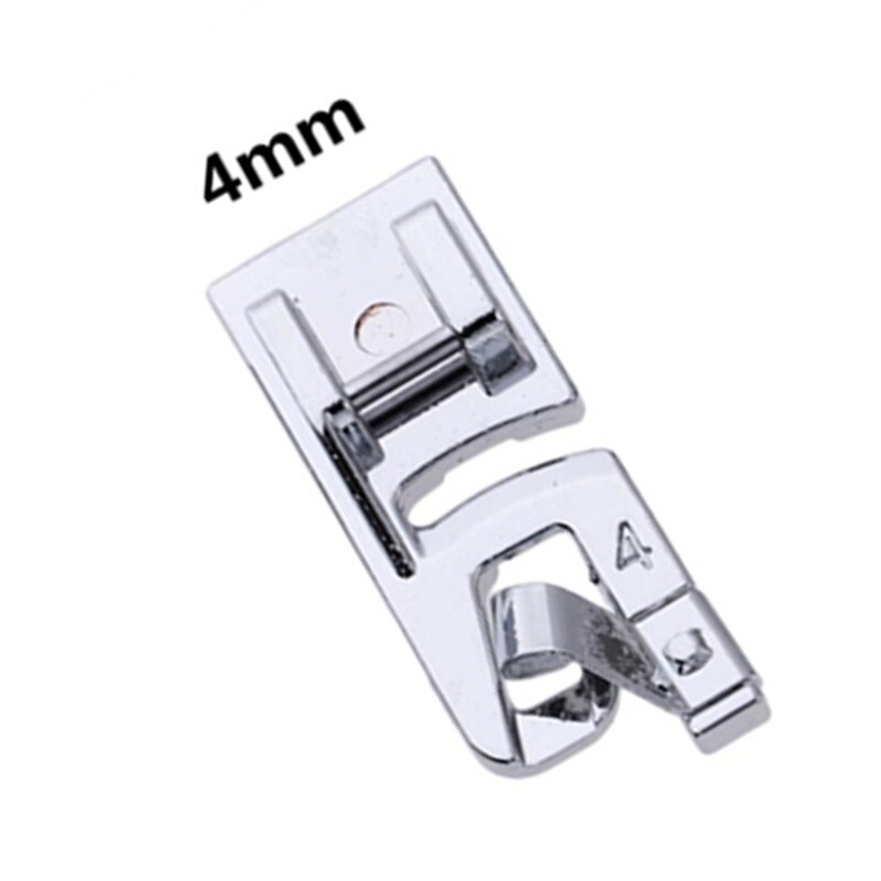 1Pc 3MM/4MM/6MM Rolled Hem Foot Presser Foot For Brother Janome Sewing Machine Domestic Sewing Accessories 5BB5984: 4MM