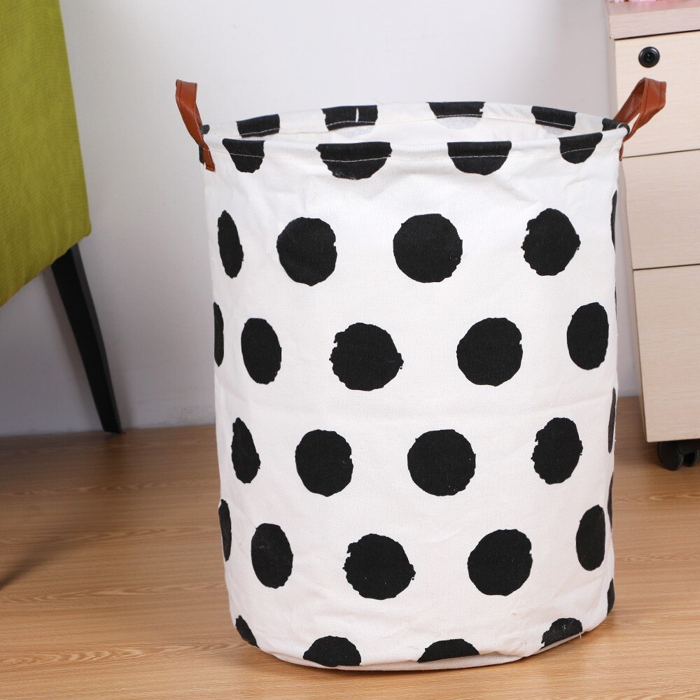 Panier de rangement rond large, sac à linge, bac d'organisation, pour vêtements, jouets, rabattable avec une grande capacité, 1 pièce: C