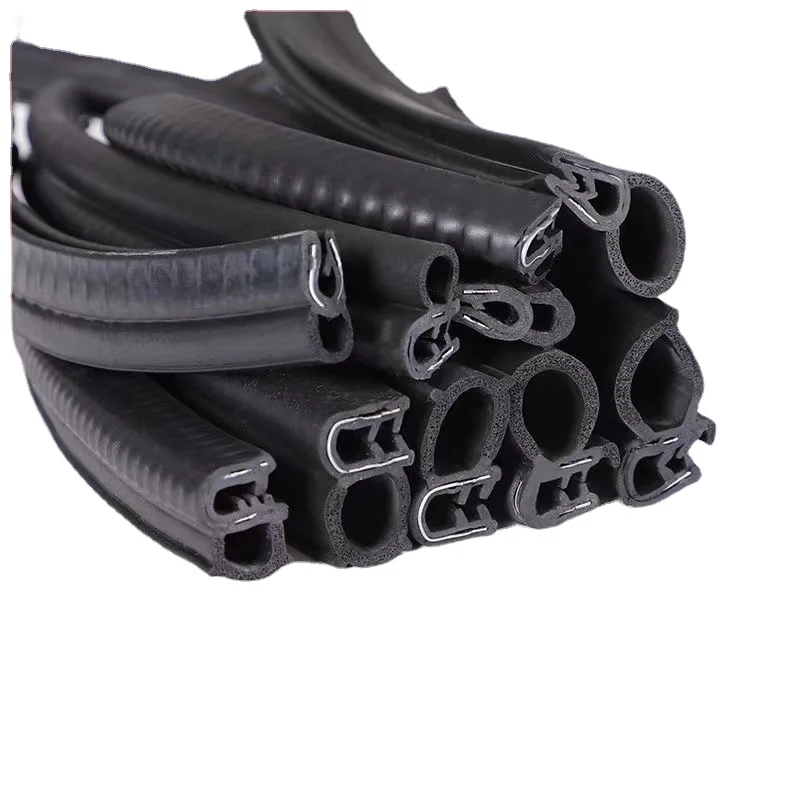Bandes d'étanchéité en caoutchouc noires pour porte de voiture, 100cm, autocollants de scellage Double couche pour porte de coffre, isolation phonique, bande d'étanchéité intérieure