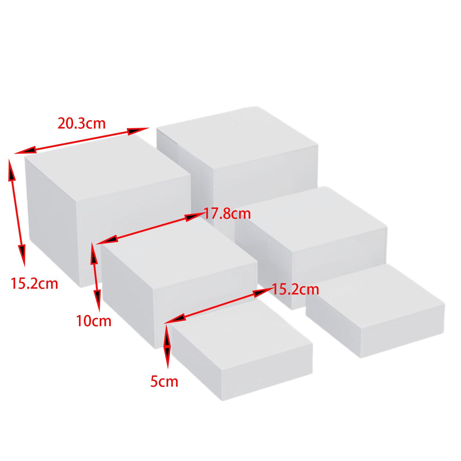 6x suporturi acrilice cu suporturi tampon cu fund gol pentru obiecte de colecție alimentare, catering, bijuterii, artă, fotografie