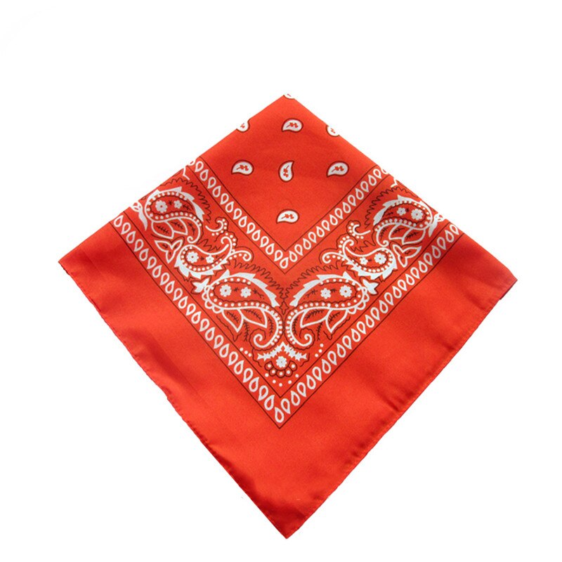 Women Cotton Bandana Scarf Square Female Bandanas 55cm*55cm Headwear Rock Girls Head Scarf Headbands Hair Accessories: Orange