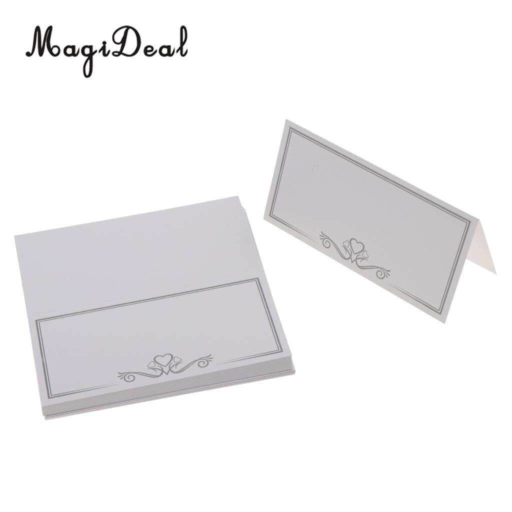25x Vintage White Blank Place Name Card Wedding Table Card Party Supplies