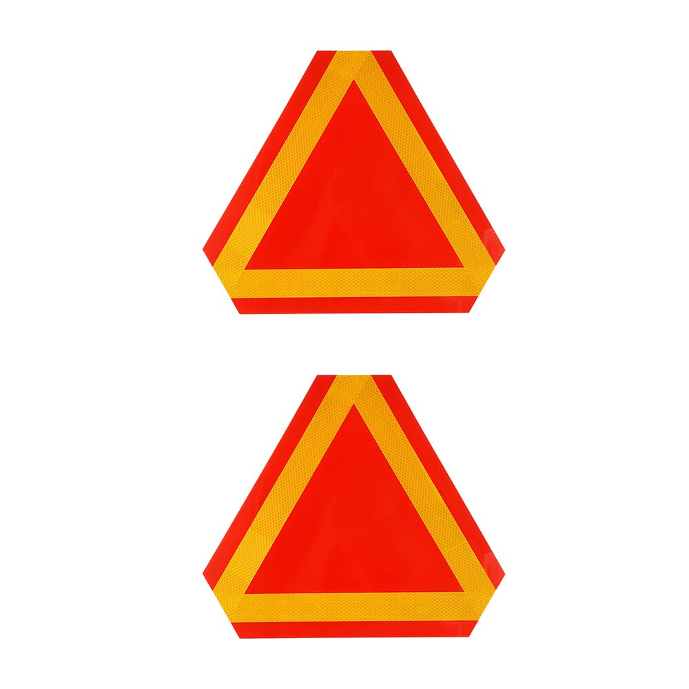 2 Pcs Practical Reflective Board Car Reflector Slow Moving Sign Vehicle Sign