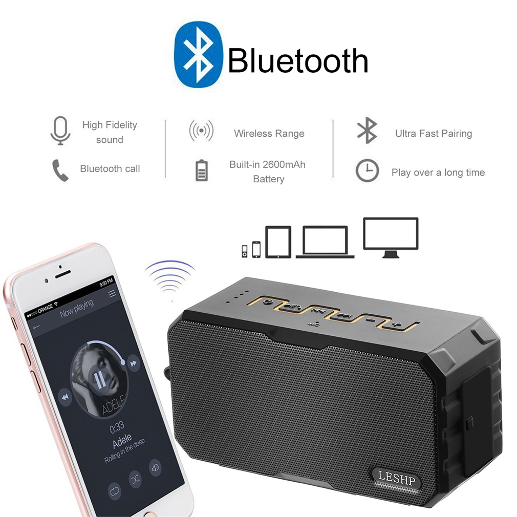 Waterproof Dustproof Shockproof Speaker Wireless Speaker Mini Outdoor Ultra Portable Hiking Climbing Beach