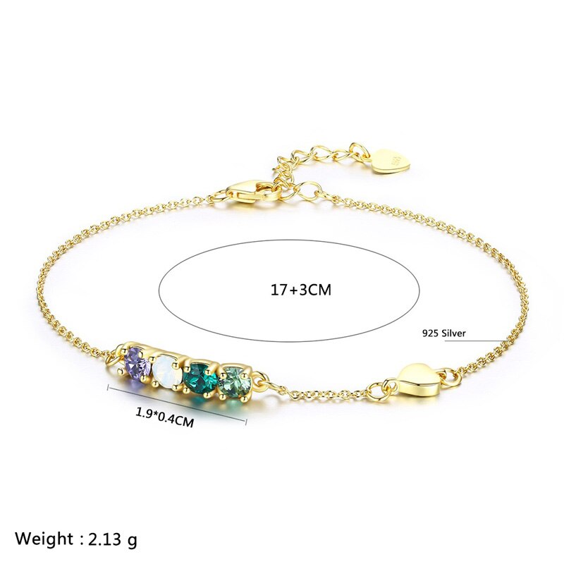 Luxus kristall Armband 925 Sterling Silber gold farbe Kette Link Armband Für Frauen Karabiner Armband Hochzeit Schmuck
