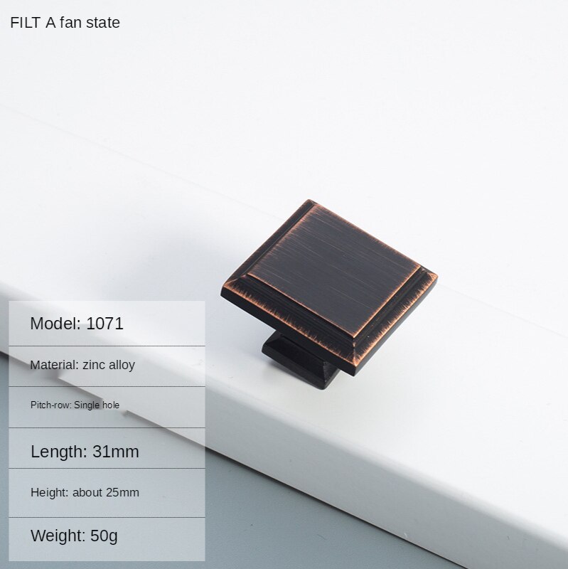 Cabinet Handles Modern Cabinet Handle Square Furniture Hardware Stainless Steel Kitchen Door Knob Cupboard Wardrobe Drawer Pulls: Black Gulas