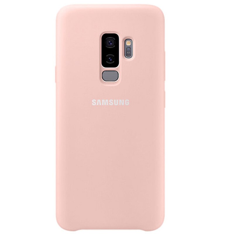 Samsung S9 più la Cassa Del Silicone Della Copertura Posteriore Originale di 100% g9650 9500 Del Silicone Protegge La Fotocamera Morbido Anti-usura di Usura di Protezione caso: For Galaxy S9 Plus / Pink