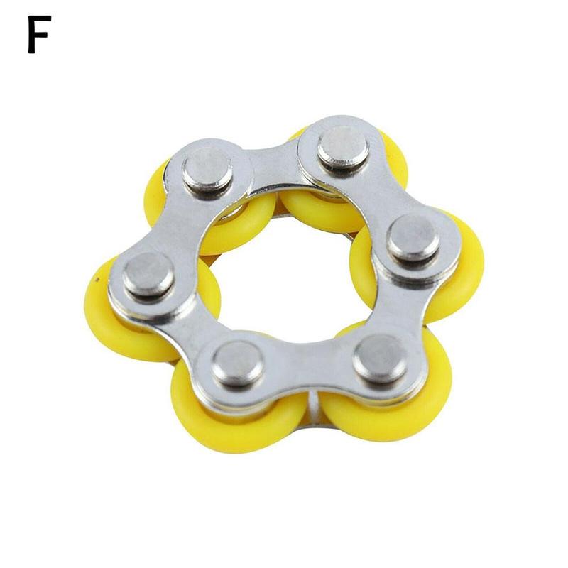 Pressure relief toy bicycle decompression chain: F