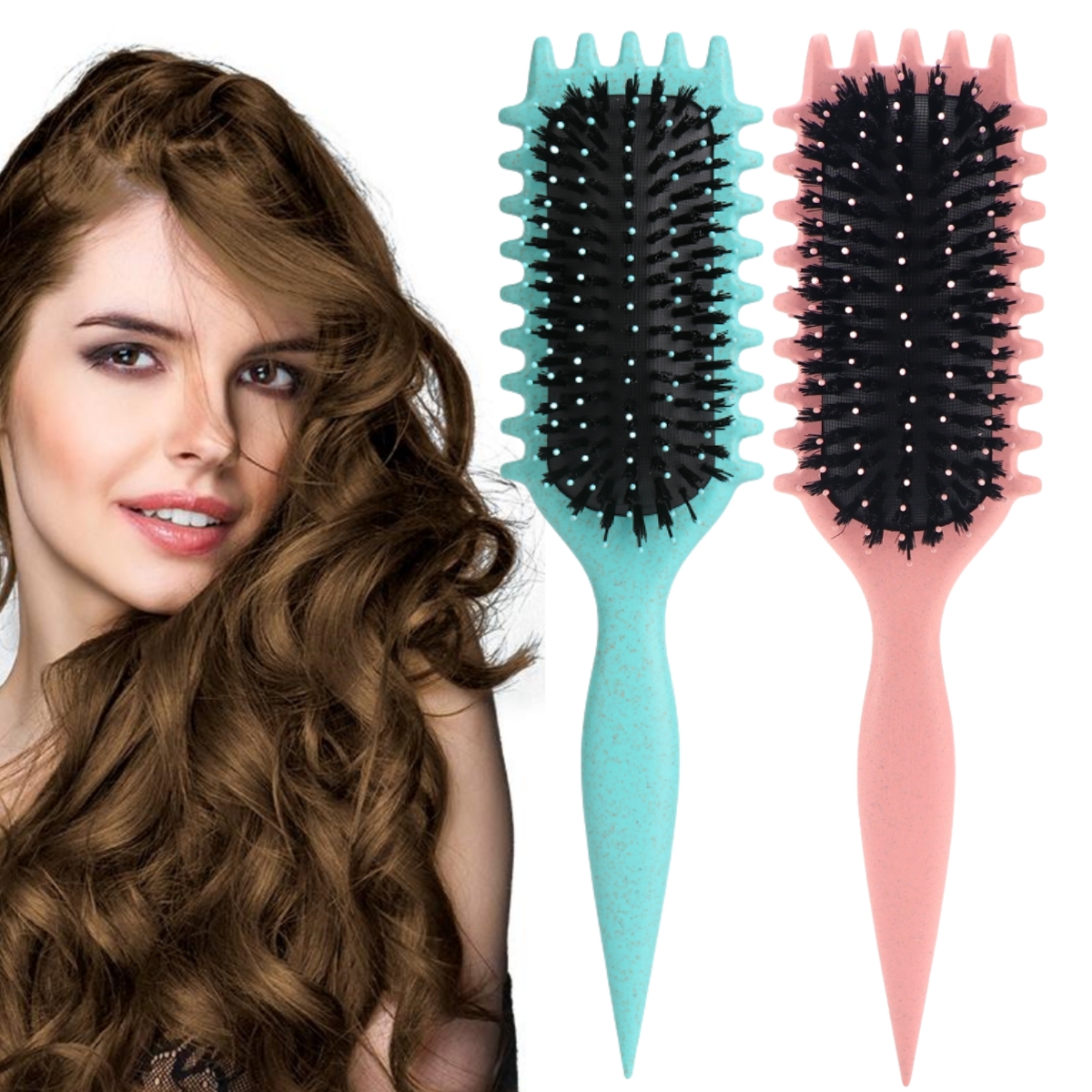 Luchtkussenkam 5-kleuren massagekam Nat Droog Hoofdmassage Hoofdhuidborstel voor krullend lang haar Zomer Anti-wirwarkam