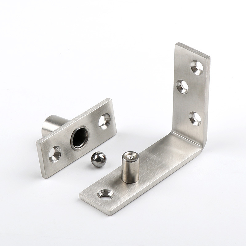 Heavy-duty 90-degree upper and lower hinges hidden hinges heaven and earth hinges, stainless steel hinges L-shaped door hinges