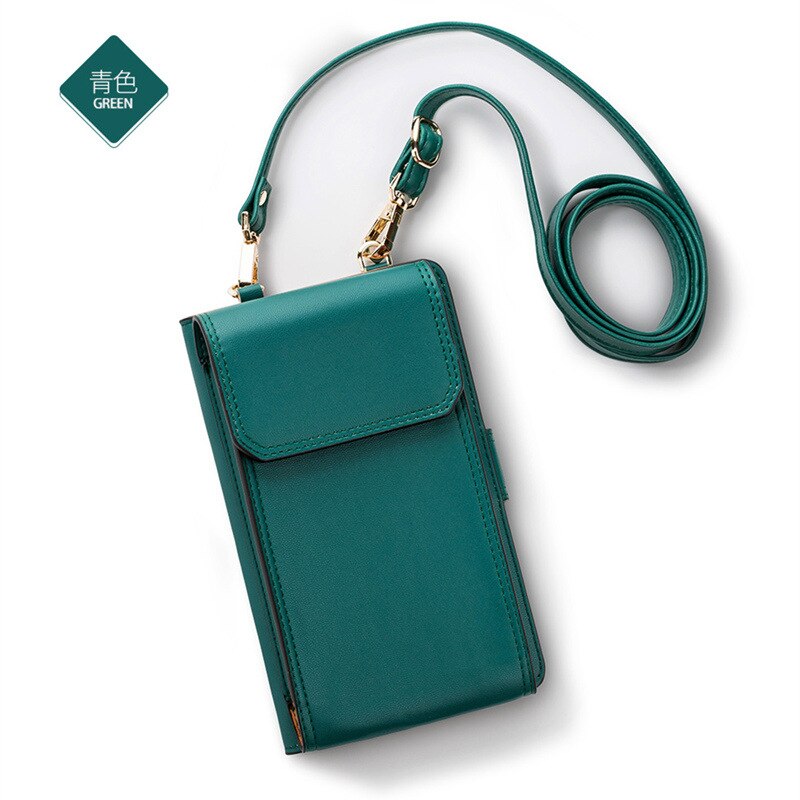 Zomer Mini Veranderen Kleine Pakket Universele Mobiele Telefoon Tas Schouder Schoudertas Verticale Handtas: green
