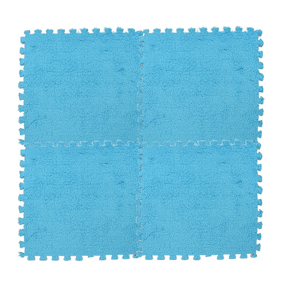 Tapis de Puzzle en mousse Eva pour enfants, 25x25cm, 7 couleurs, sol pour bébé, beauté et santé: Blue 