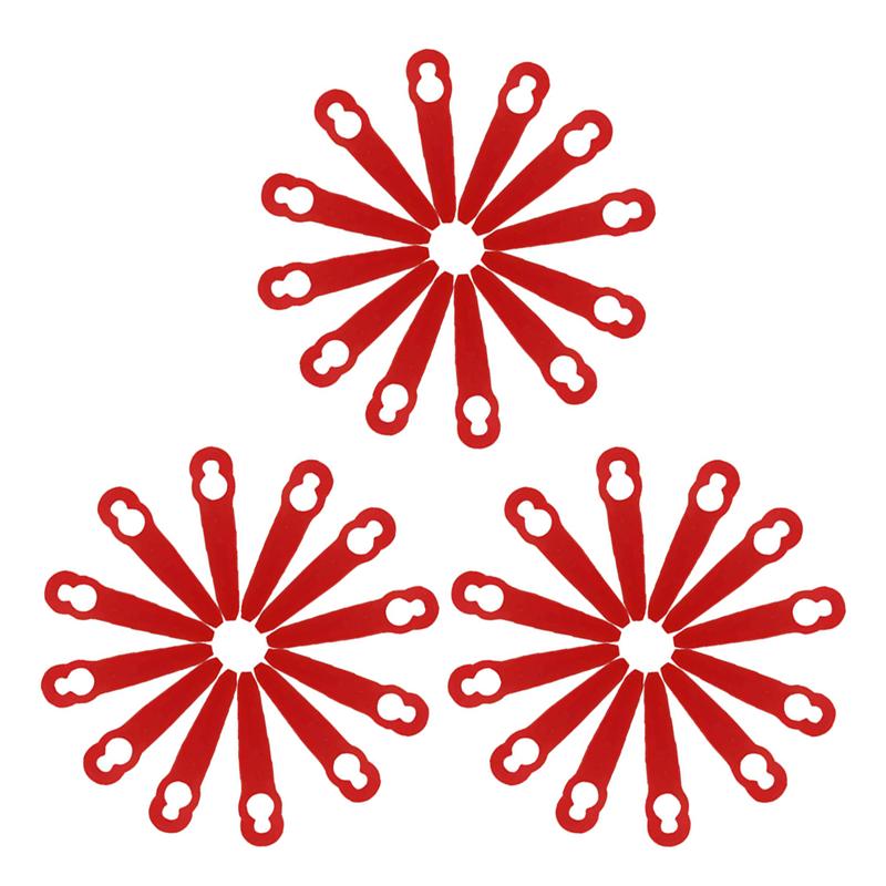 Garden Mower Blades Grass Trimmer Cutting Blade Plastic Lawnmower Blade Mower Replacement Blade Gourd Grass Trimmer Blades: 30pcs