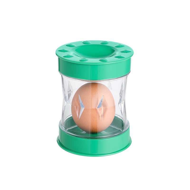 Automatisk Eierskreller Hånddrevet - Kokte Egg Eggeskall Separator Skreller Maskin Eggåpner Verktøy: Grønn